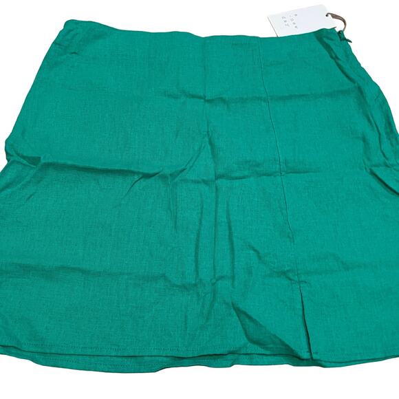 A New Day Women's Green Linen Side Zip Mini Skirt - Size Small - NWT - Picture 7 of 7